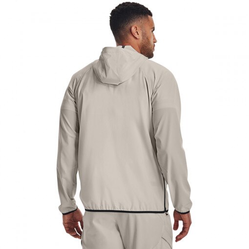 Męska kurtka treningowa UNDER ARMOUR Project Rock Unstoppable Jacket - beżowa