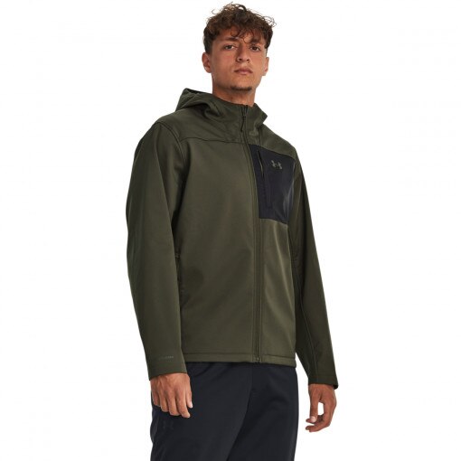 UNDER ARMOUR Męska kurtka treningowa Under Armour UA CGI Shield 2.0 Hooded  oliwkowa/khaki Oliwkowy