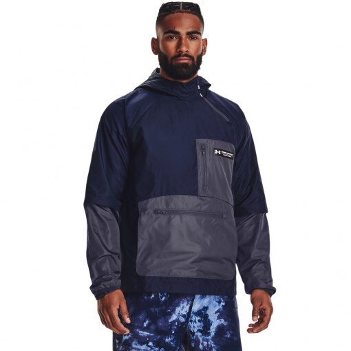 UNDER ARMOUR Męska kurtka treningowa Under Armour UA Rush Woven Anorak  granatowa Granatowy