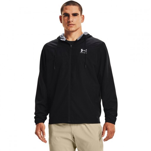 UNDER ARMOUR Męska kurtka treningowa Under Armour UA Sportstyle Windbreaker czarna Czarny
