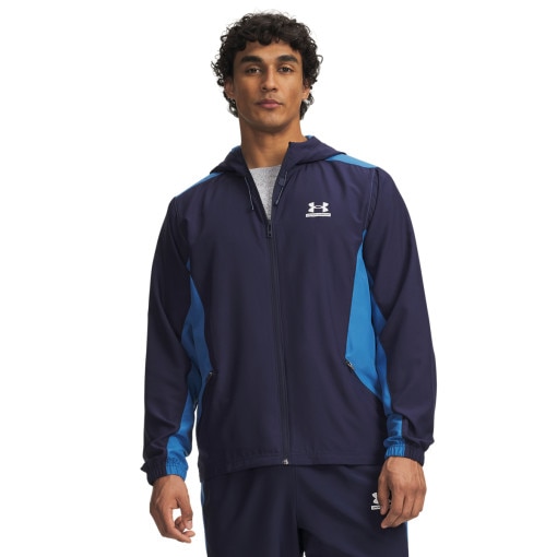 Obrazek dla: UNDER ARMOUR Męska kurtka treningowa Under Armour UA Tech Sport Woven Jacket  granatowa Granatowy