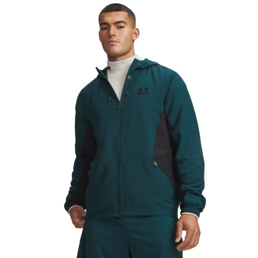 Obrazek dla: UNDER ARMOUR Męska kurtka treningowa Under Armour UA Tech Sport Woven Jacket  turkusowa Turkusowy