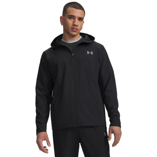 Obrazek dla: UNDER ARMOUR Męska kurtka treningowa Under Armour UA Tech Utility Woven Jckt  czarna Czarny