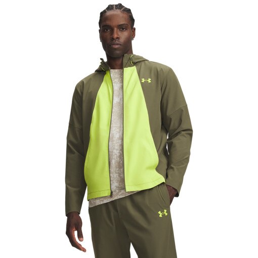 Obrazek dla: UNDER ARMOUR Męska kurtka treningowa Under Armour UA Tech Utility Woven Jckt  khaki Zielony