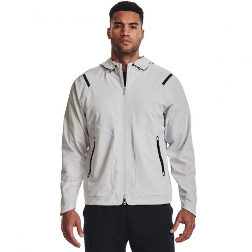 UNDER ARMOUR Męska kurtka treningowa UNDER ARMOUR UA UNSTOPPABLE JACKET  biała Biały