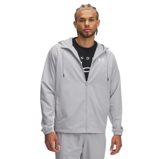 UNDER ARMOUR Męska kurtka wiatrówka Under Armour UA Rival Woven  szara Szary