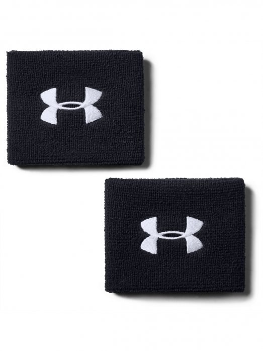UNDER ARMOUR Męska opaska treningowa na nadgarstek Under Armour Performance Wristbands  czarna  Czarny