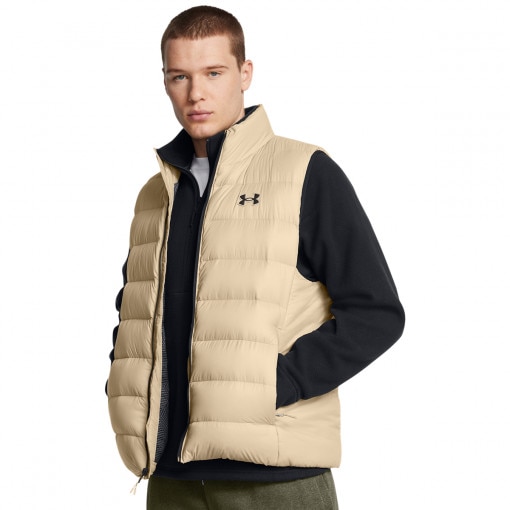 UNDER ARMOUR Męski bezrękawnik z puchem naturalnym Under Armour Legend Down Vest  beżowy Beżowy