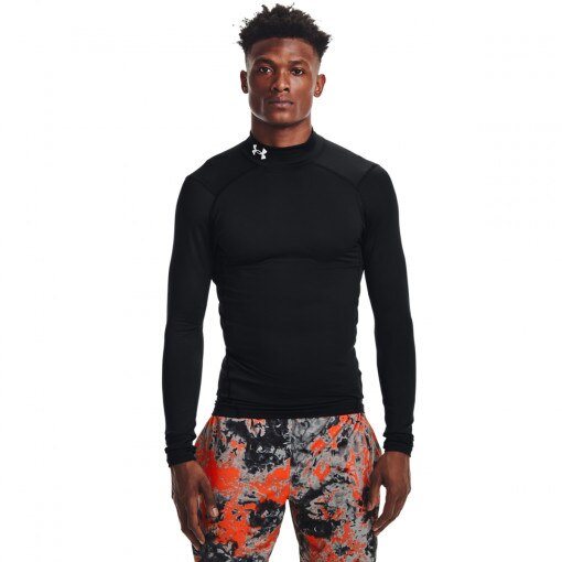 UNDER ARMOUR Męski longsleeve treningowy termoaktywny Under Armour UA CG Armour Comp Mock  czarny Czarny