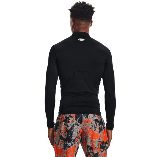 Męski longsleeve treningowy termoaktywny Under Armour UA CG Armour Comp Mock - czarny