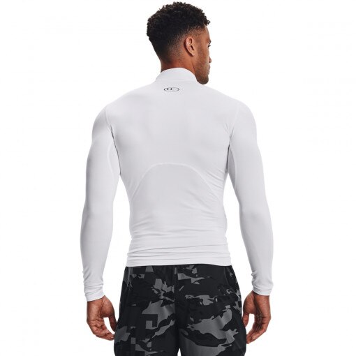Męski longsleeve treningowy termoaktywny Under Armour UA CG Armour Comp Mock - biały