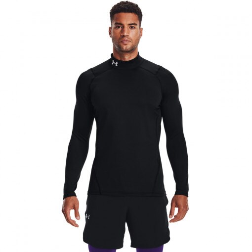 UNDER ARMOUR Męski longsleeve treningowy termoaktywny UNDER ARMOUR UA CG Armour Fitted Mock  czarny Czarny