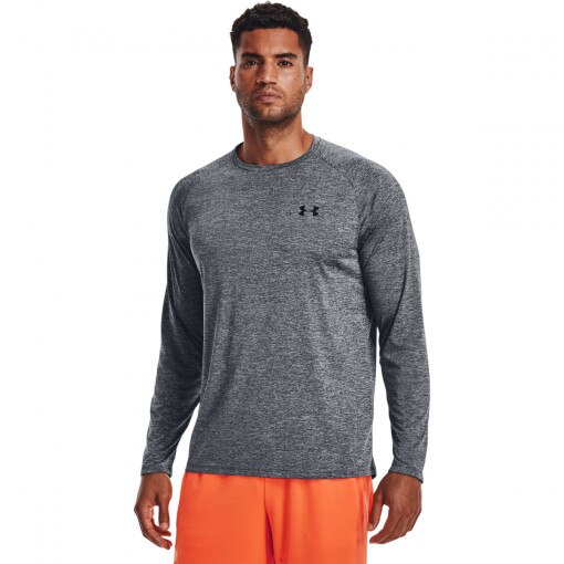 UNDER ARMOUR Męski longsleeve treningowy UNDER ARMOUR Tech 2.0 LS  szary  Szary melanż