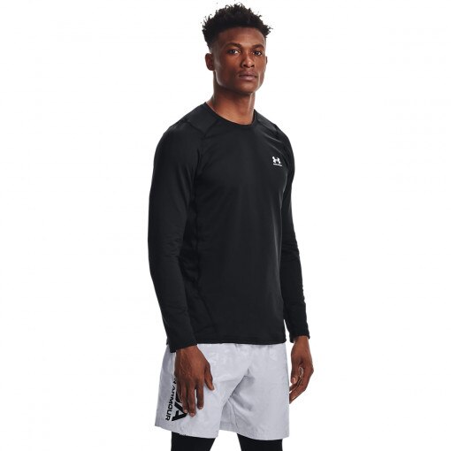 UNDER ARMOUR Męski longsleeve treningowy UNDER ARMOUR UA CG Armour Fitted Crew  czarny Czarny