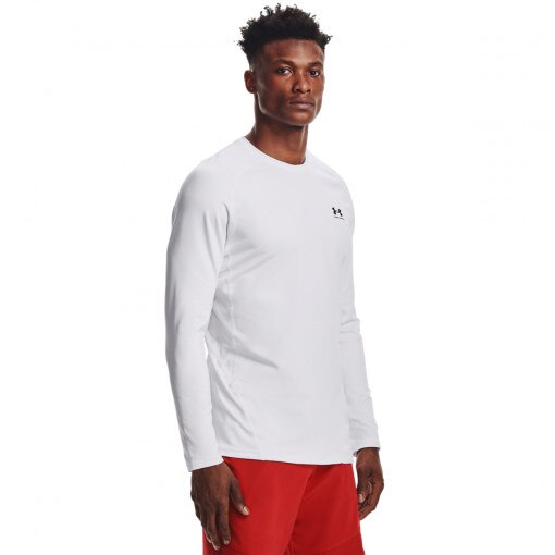 UNDER ARMOUR Męski longsleeve treningowy UNDER ARMOUR UA CG Armour Fitted Crew  biały Biały