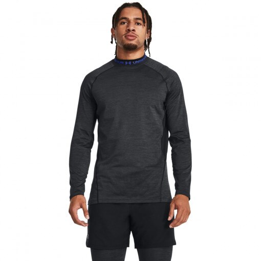 UNDER ARMOUR Męski longsleeve treningowy Under Armour UA CG Armour Twist Mock  czarny  Czarny