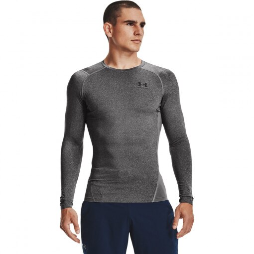 UNDER ARMOUR Męski longsleeve treningowy UNDER ARMOUR UA HG Armour Comp LS  szary Ciemny czary