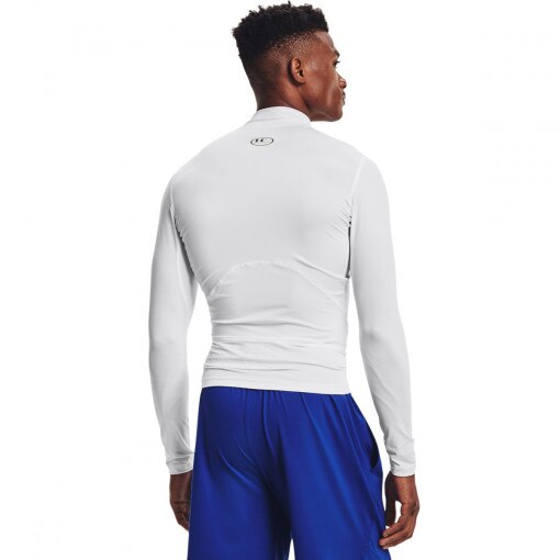 Męski longsleeve treningowy UNDER ARMOUR UA HG Armour Comp Mock LS - biały