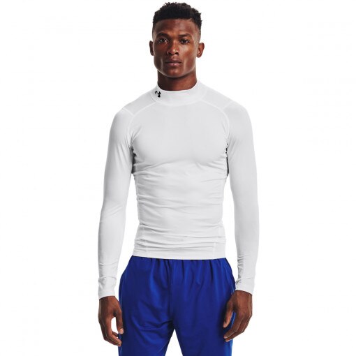 UNDER ARMOUR Męski longsleeve treningowy UNDER ARMOUR UA HG Armour Comp Mock LS  biały Biały