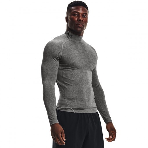 UNDER ARMOUR Męski longsleeve treningowy UNDER ARMOUR UA HG Armour Comp Mock LS  szary Szary