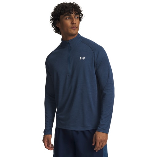 Obrazek dla: UNDER ARMOUR Męski longsleeve treningowy Under Armour UA Tech Textured 1/2 Zip  granatowy Granatowy
