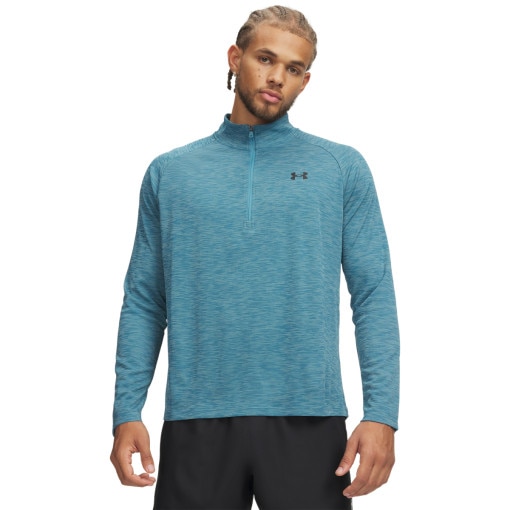 Obrazek dla: UNDER ARMOUR Męski longsleeve treningowy Under Armour UA Tech Textured 1/2 Zip  niebieski Niebieski