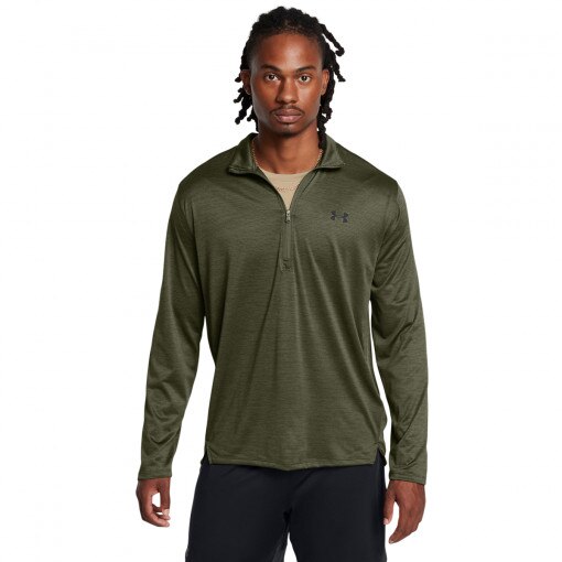 UNDER ARMOUR Męski longsleeve treningowy Under Armour UA Tech Vent 1/2 Zip  khaki Zielony