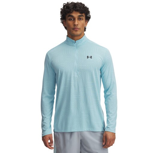 UNDER ARMOUR Męski longsleeve treningowy Under Armour UA Tech Vent GTessa 1/2 Zip  niebieski Niebieski