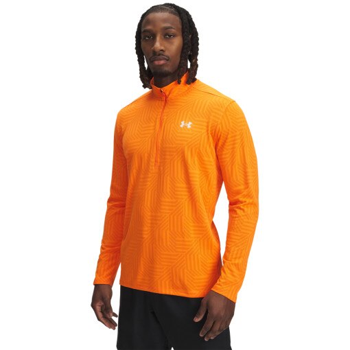 UNDER ARMOUR Męski longsleeve treningowy Under Armour UA Tech Vent GTessa 1/2 Zip  pomarańczowy Pomarańczowy
