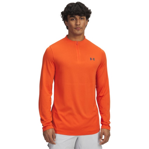 UNDER ARMOUR Męski longsleeve treningowy Under Armour Vanish Elite Seamless 1/4 Zip pomarańczowy Pomarańczowy