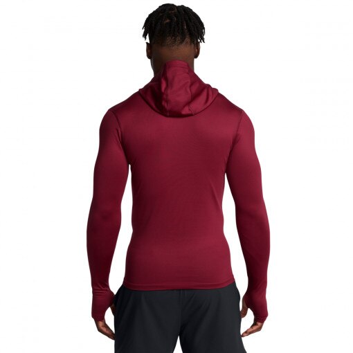 Męski longsleeve treningowy z kapturem Under Armour UA Cg Elite Scuba Hdy - czerwony