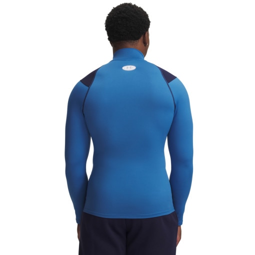 Męski półgolf kompresyjny Under Armour UA ColdGear Elite Comp Mock - niebieski