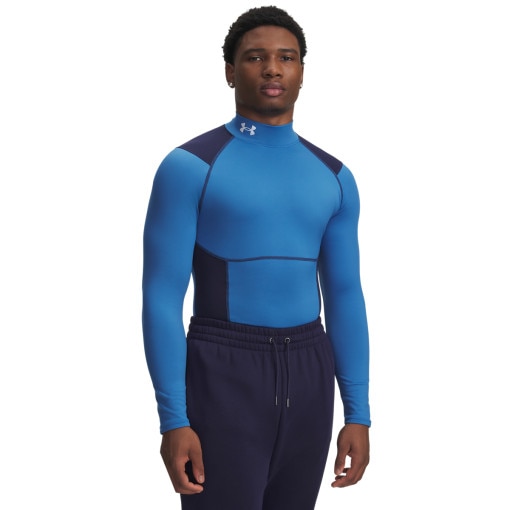 Obrazek dla: UNDER ARMOUR Męski półgolf kompresyjny Under Armour UA ColdGear Elite Comp Mock  niebieski Niebieski