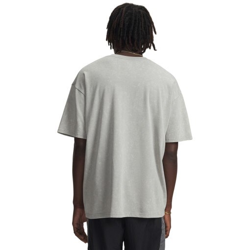 Męski t-shirt Under Armour UA Heavyweight Oversized Logo Wash - szary