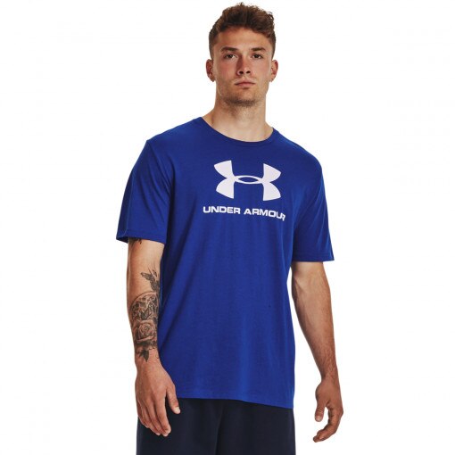 Obrazek dla: UNDER ARMOUR Męski tshirt z nadrukiem Under Armour Sportstyle Logo SS  niebieski  Niebieski