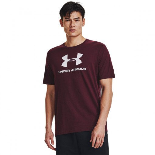 UNDER ARMOUR Męski tshirt z nadrukiem Under Armour Sportstyle Logo SS  bordowa Bordowy