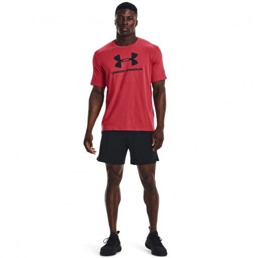 UNDER ARMOUR Męski tshirt z nadrukiem UNDER ARMOUR SPORTSTYLE LOGO SS  czerwony Czerwony