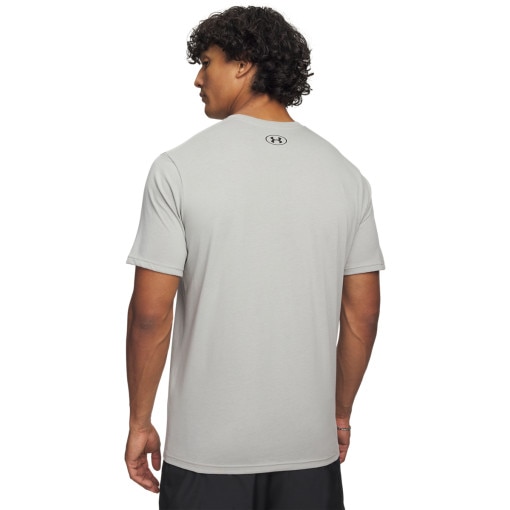 Męski t-shirt z nadrukiem Under Armour UA Abc Camo Boxed Logo Ss - szary