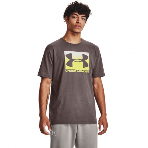 UNDER ARMOUR Męski tshirt z nadrukiem Under Armour UA Boxed Sportstyle SS  szary Szary