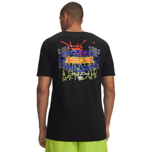 Męski t-shirt z nadrukiem Under Armour UA Graffiti Wordmark - czarny
