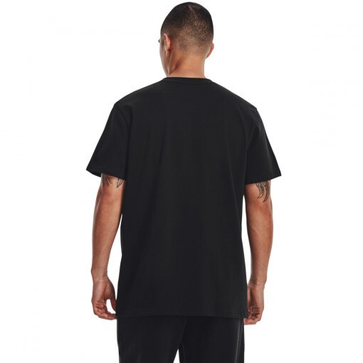 Męski t-shirt z nadrukiem Under Armour UA Logo Emb Heavyweight SS - czarny
