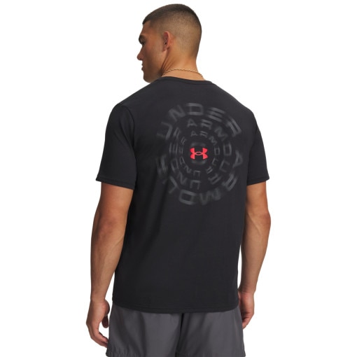 Męski t-shirt z nadrukiem Under Armour UA M BLUR WM SS - czarny
