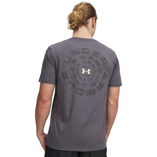 Męski t-shirt z nadrukiem Under Armour UA M BLUR WM SS - szary