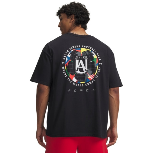 Męski t-shirt z nadrukiem Under Armour UA M GFB FLAG HWT SS - czarny