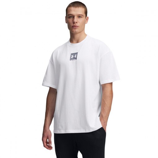 UNDER ARMOUR Męski tshirt z nadrukiem Under Armour UA M Hw Os Sm Box Ss biały Biały