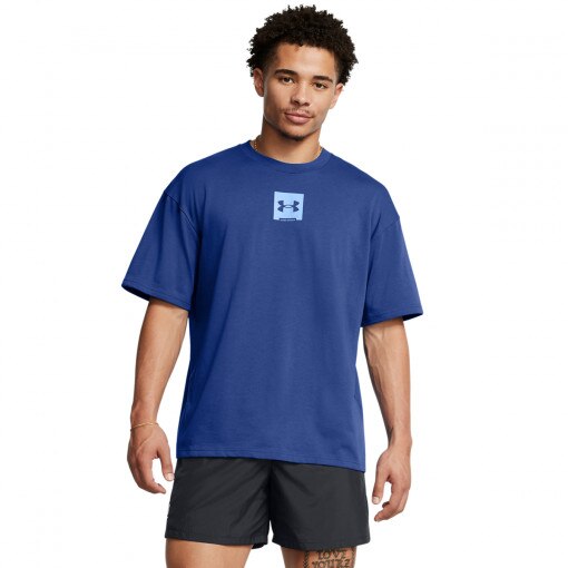 UNDER ARMOUR Męski tshirt z nadrukiem Under Armour UA M Hw Os Sm Box Ss  niebieski Niebieski