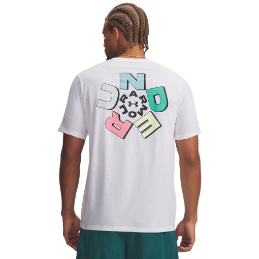 Męski t-shirt z nadrukiem Under Armour UA M Radial WM SS - biały