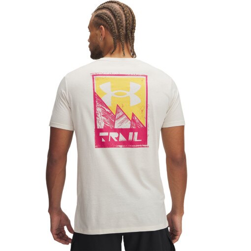Męski t-shirt z nadrukiem Under Armour UA Trail Run Graphic - szary