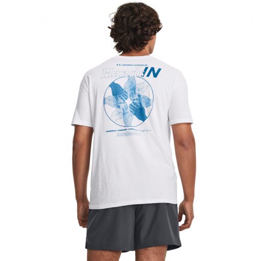 Męski t-shirt z nadrukiem Under Armour UA We All Play Our Part Short Sleeve - 