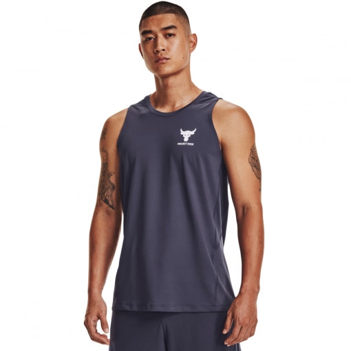 Obrazek dla: UNDER ARMOUR Męski top treningowy Under Armour Project Rock Print Ftd Tk  grafitowy Szary